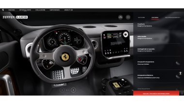 Ferrari Luce: l'abitacolo si pu&ograve; configurare con ampia scelta di rivestimenti e finiture