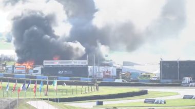 FIA Rallycross 2023: incendio a Lydden Hill