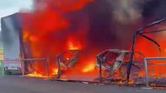Rallycross: paura a Lydden Hill, bruciano le Lancia Delta eRX