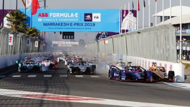 Formula E 2018-2019, ePrix Marrakech: la partenza della gara