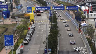 Formula E 2018-2019, le monoposto durante l'ePrix di Hong Kong