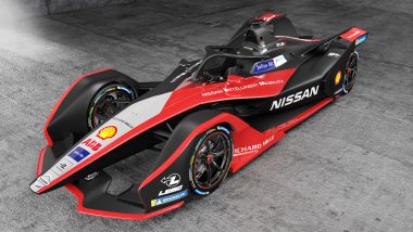 Formula E 2019-2020, la nuova livrea Nissan e.Dams: vista 3/4 anteriore