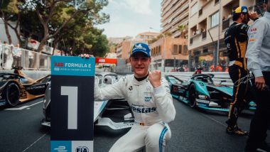 Formula E 2022, ePrix Monaco: Stoffel Vandoorne (Mercedes EQ) festeggia la vittoria
