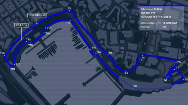 Formula E 2023: la mappa del circuito di Monte Carlo | Foto: Fia Formula E