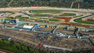 Formula E 2023: Vista aerea del Circuito Ricardo Tormo di Valencia | Foto: Twitter @Maserati_FE
