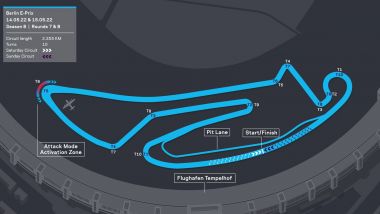 Formula E ePrix Berlin 2022: the map of the circuit