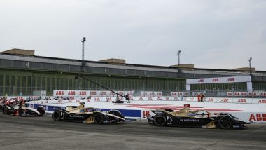 Formula E ePrix Berlino-4 2020: Jean-Eric Vergne e Antonio Felix Da Costa (Ds Techeetah) in pista