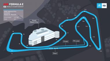 Formula E ePrix Jakarta 2022: la mappa del circuito