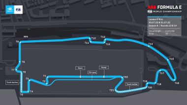 Formula E ePrix Londra 2022: la mappa del circuito