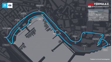 Formula E ePrix Monaco 2021: il layout della pista usata dalla serie elettrica