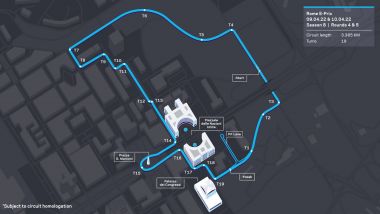 Formula E ePrix Roma 2022: la mappa del circuito dell'Eur