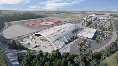 Franciacorta, vista aerea 3D del nuovo Porsche Experience Center