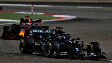 GP Bahrain 2020, Sakhir: Lewis Hamilton (Mercedes), Max Verstappen (Red Bull)