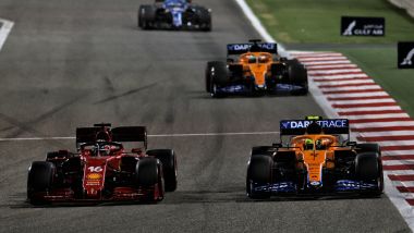 GP Bahrain 2021, Leclerc (Ferrari) e Norris (McLaren)