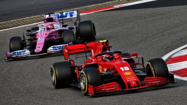 GP Eifel 2020, Nurburgring: Charles Leclerc (Ferrari) e Sergio Perez (Racing Point)