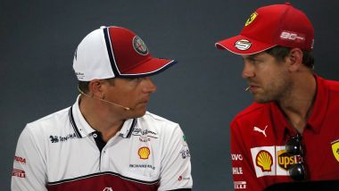 GP Germania 2019, Hockenheim: Kimi Raikkonen (Alfa Romeo) e Sebastian Vettel (Ferrari)