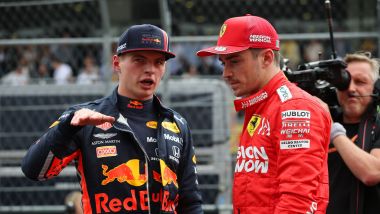 GP Messico 2019, Max Verstappen (Red Bull) e Charles Leclerc (Ferrari)