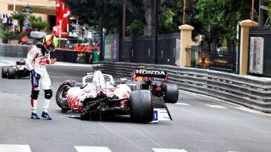 GP Monaco 2021, Monte Carlo: Mick Schumacher (Haas) a muro nelle FP3