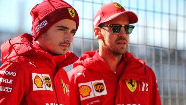 GP Stati Uniti 2019, Austin: Charles Leclerc e Sebastian Vettel (Ferrari)