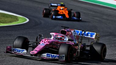 GP Toscana 2020, Mugello: Sergio Perez (Racing Point) e Lando Norris (McLaren)