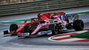 GP Turchia 2020, Istanbul Park - Sebastian Vettel (Ferrari) e Sergio Perez (Racing Point)