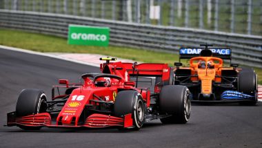 GP Ungheria 2020, Budapest: Charles Leclerc (Ferrari) e Carlos Sainz (McLaren)