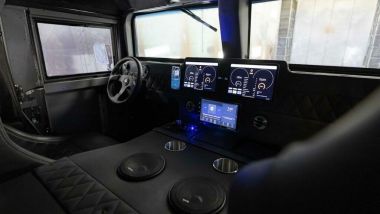 H1EV: l'abitacolo del veicolo elettrico con i display digitali