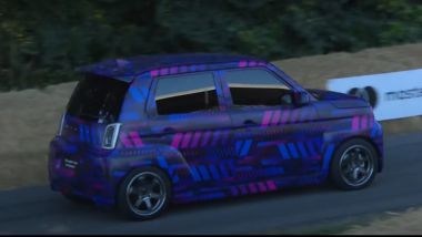 Honda Super EV Concept mentre ''sfreccia'' a Goodwood