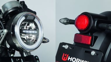 Horwin CR6, le luci sono a LED