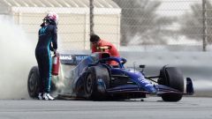 La Williams in fiamme ai test del Bahrain - VIDEO