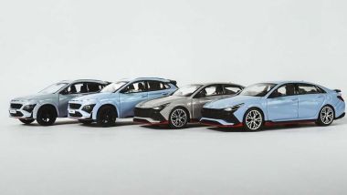 Hyundai, i modellini della linea N: due colori per le due auto