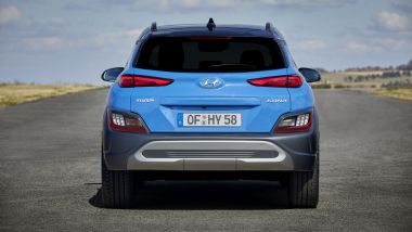 Hyundai Kona 2021 Full Hybrid: visuale posteriore