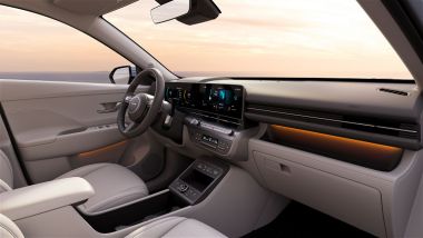 Hyundai Kona 2023: interni confortevoli e con tanta tecnologia per l'infotainment