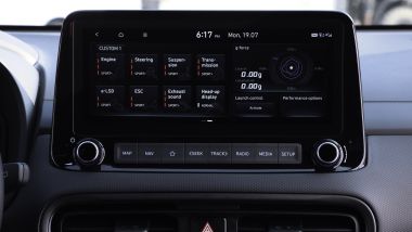 Hyundai Kona N, il menu per personalizzare il drive mode