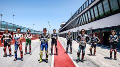 Rossi e i ragazzi della VR46 in pista a Misano