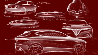 Il DNA del Biscione - illustrazione del Centro Stile Alfa Romeo