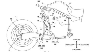 Il forcellone monobraccio anteriore del brevetto di Kawasaki