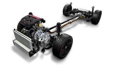 Il motore e la trasmissione della Toyota GR Yaris