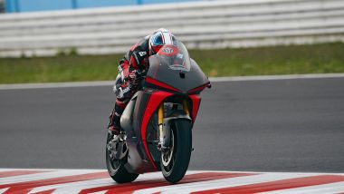 Il primo test della Ducati V21L MotoE