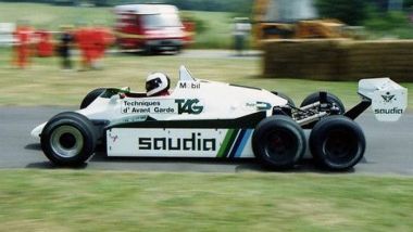 Il prototipo Williams FW08B portata in pista da Jonathan Palmer nel 1982 a Donington