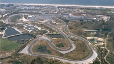 Immagine aerea dell'autodromo olandese di Zandvoort, alle porte di Amsterdam