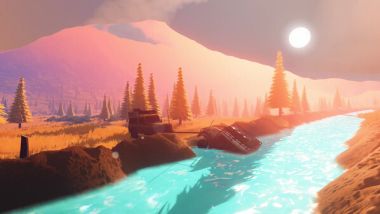 In multiplayer, un fuoristrada aiuta un altro a uscire dal guado in Over The Hill