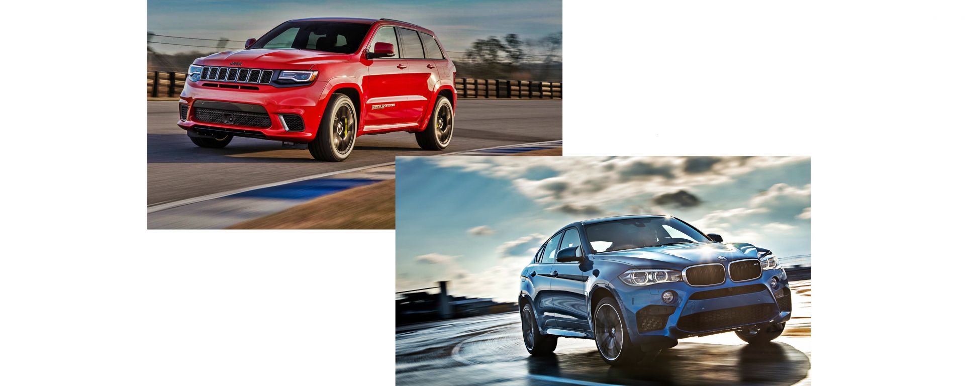 Drag race Jeep Grand Cherokee Trackhawk vs BMW X5 M. La sfida MotorBox