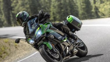 Kawasaki Ninja 1100SX 2025, con le valige