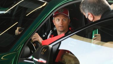 Kimi Raikkonen al volante di Giulia GTAm