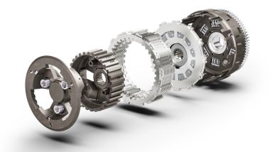 KTM: l'esploso della frizione centrifuga utilizzata dal sistema AMT