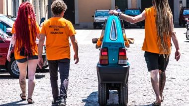 La Fiat Panda di Andrea Marazzi è larga appena mezzo metro