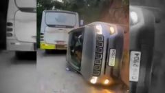 Video: donna su Jeep Compass si ribalta per aggirare l'autobus