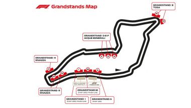 La mappa completa del circuito e le tribune di Imola per il GP Emilia Romagna F1 2020