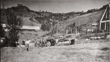 La Miniera di Vallezza negli anni Venti (foto: Facebook / Parco Museo del Petrolio)